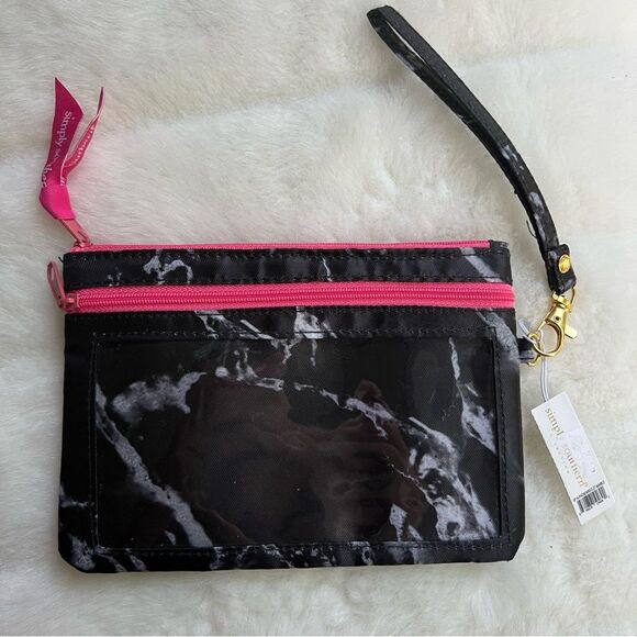 Simply Southern Phone Wristlet Marble Pattern Black/Grey/Pink NWT 🏷 - Picture 10 of 10